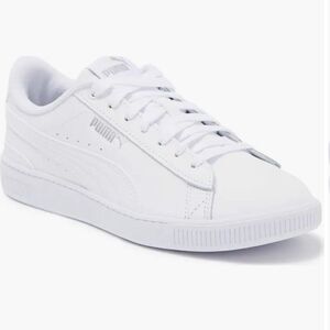 PUMA Vikky V3 Leather Sneakers Women 11 White SoftFoam+ Casual Comfort NWOT